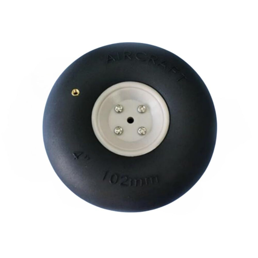 1 PCS Fixed Wing Model Aircraft Wheel 4.5 Inches Inflatable PU Wheels Pneumatic Tires Landing Gear Wheel for RC Plane Replacement Parts