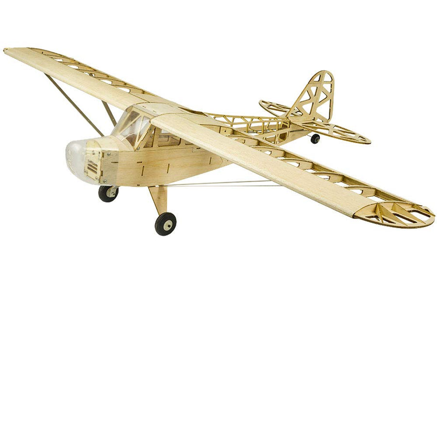 Viloga Upgrade Balsa Wood Model Airplane Piper Cub J3 Fly Aircraft, 47'' Wingspan Laser Cut Wooden Model Plane Kit to Build for Adults (KIT Only)