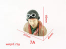 Viloga RC Plane Accessories 1/9 1/6 1/5 Scale Pilot Figures Toy Model, Realistic WWII Character Playing Spare Parts for Fixed Wing Balsa Wood Airplane