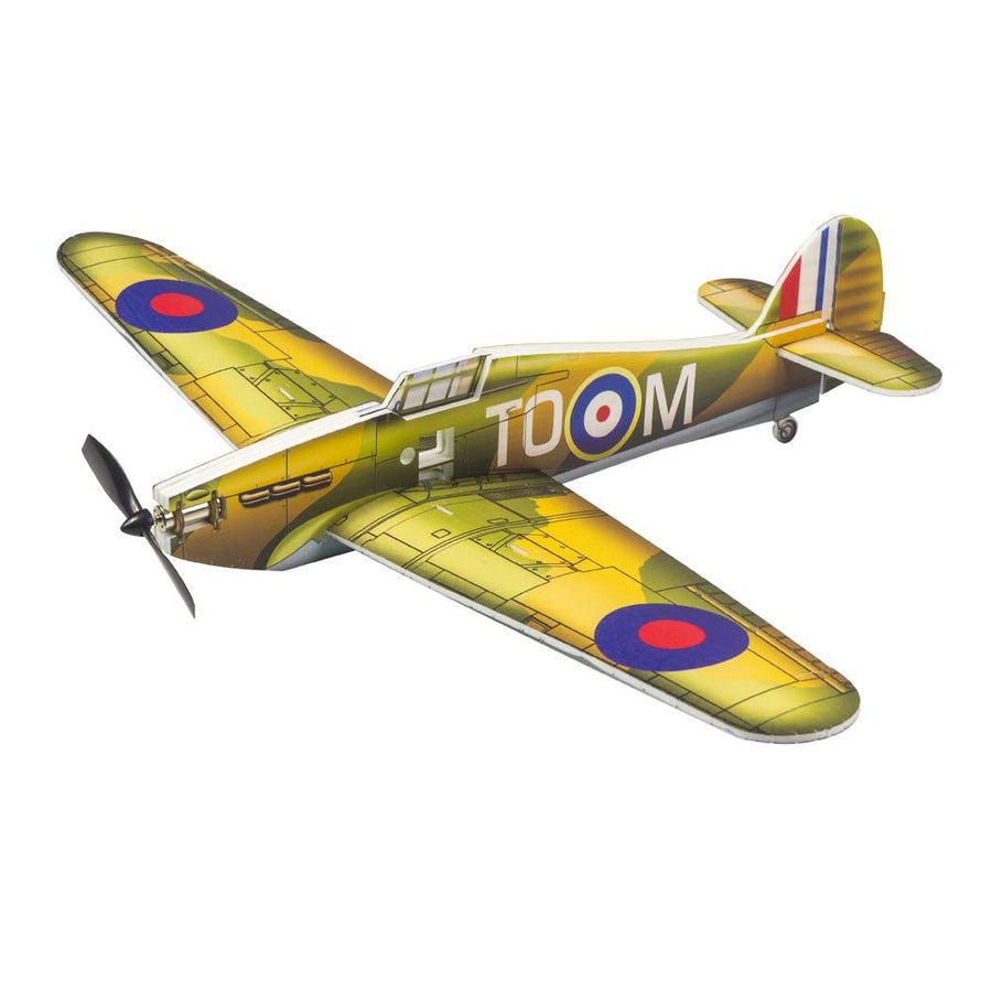 Micro RC Plane Kit E28 Hurricane MK.1 PP Foam Airplane, 420mm Wingspan War Airplane Model Kit to Build for Adults, DIY RC Airplane for Beginners Indoor Park Fly (KIT+Motor)