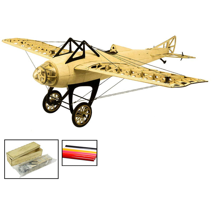 Balsa Wood Model Plane, 39" Deperdussin Monocoque Laser Cut Unassembeld Model Aircraft Kits to Build, DIY Flying Model Airplanes for Adults (KIT+Covering Film)