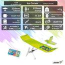 E23 Indoor mini Foam Model Airplane ICE CREAM 226mm Wingspan