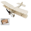 Viloga Mini Balsa Wood Plane Sopwith Pup Biplane Model Kit, 14.8'' Wingspan Laser Cut Unassembled Flying Model Airplane Kit to Build for Adults, DIY RC Aeroplanes for Indoor Park Flyer