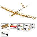 VilogaRC RC Plane Kit Uzi Glider Plane, 1.4M Laser Cutting Balsa Wood Sailplane Kit to Build, DIY Electric RC Glider Airplane for Outdoor Fly (KIT+Motor+ESC+Servos+Covering)