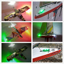 3PCS/Set LED Light Kit for RC Plane Jet Airplane Aircraft Fix Wing Quadcopter, Rechargeable Red Green White LED Flashing Lights, Super Bright Little Light for Safe Dusk Flight