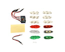 Upgrade V3 Crazy Light Waterproof LED Light Kit for RC Plane Seaplane Jet Airplane Fix Wing Quadcopter, Rechargeable Drone Lights with 3 Mode, Super mini Strobe Lights for Night Flight
