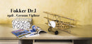 Fokker Dr1 Triplane Model Plane Kit, 30'' Laser Cut Balsa Wood Model Airplane Kits Unassembled, DIY Flying Model Aircraft for Adults (KIT Only, Not Including Power System or Radio Control)