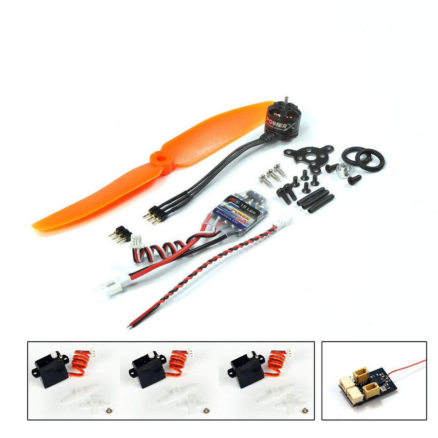 1S 3.7V Micro Brushless Motor MC1106-3800KV with ESC Power Combo Used for Fixed Wing Micro Indoor Airplane F3P Model Airplane (C1106-P3144)