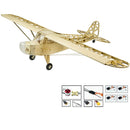 Upgrade Model Airplane Kits Piper Cub J3, 47'' Wingspan Laser Cut Balsa Wood Model Plane Unassembled, DIY Flying Model Aircraft for Adults (KIT+Motor+ESC+Servo)