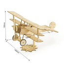 3D Wooden Airplane DIY Fokker-Dr1 Model Plane Kit, Laser Cut Balsa Model Airplane Kits to Build for Adults, WW1 Wood Aircraft Model Kit for Men Festival Birthday Gift