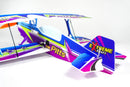 Mini RC Plane Kit PP Foam Airplane, 450mm Wingspan Pitts 3D Aerobatic Biplane Model Kit to Build for Adults Indoor & Park Flyer