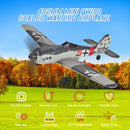 VilogaRC 2.4Ghz 4CH Remote Control Airplane RTF for Beginners, 402MM TOPRC FW-190 Mini Scaled Warbird Airplane, One Key Aerobatic and One Key U-Turn with Gyro Stabilization System, for Adults (P47)