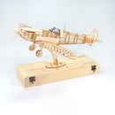 3D Wooden Puzzles DIY Spitfire Fighter Model Aircraft 1:25 Wooden Models Airplane Jigsaw Puzzle for Home Decoration Men Birthday
