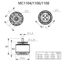 1S 3.7V Micro Brushless Motor MC1106-3800KV with ESC Power Combo Used for Fixed Wing Micro Indoor Airplane F3P Model Airplane
