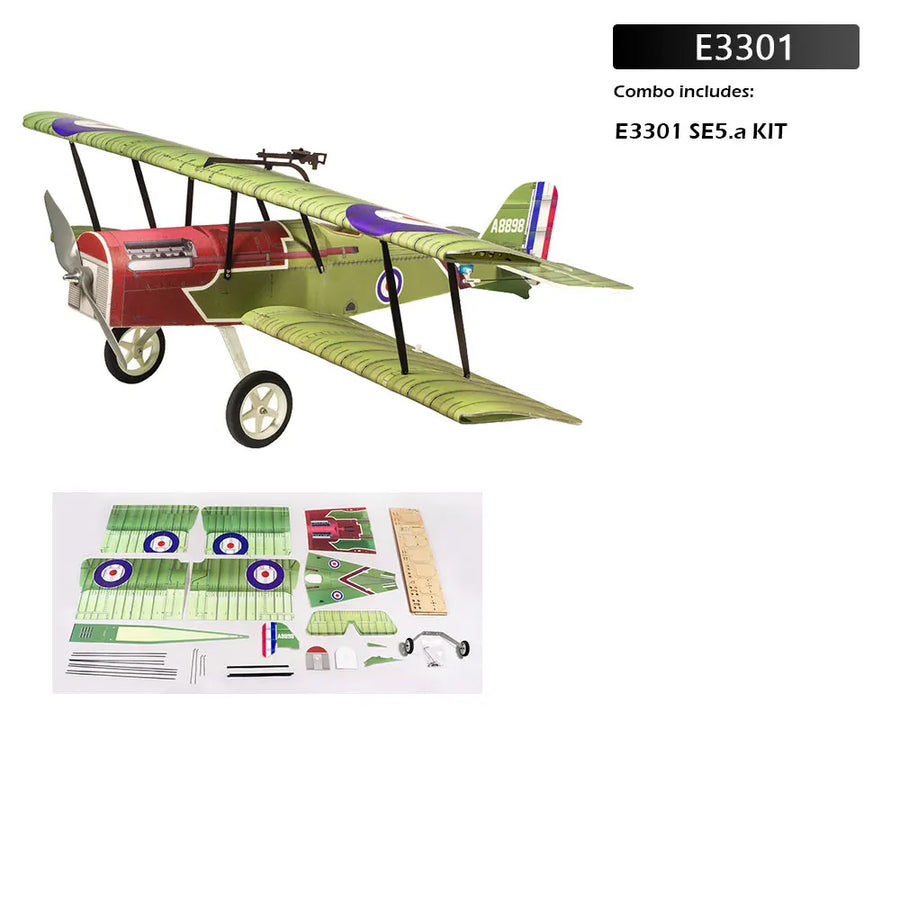 E33 S.E.5A 800mm Wingspan PP Foam RC Airplane Fixed Wing Biplane Warbird KIT/KIT+Power Combo