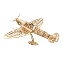 3D Wooden Puzzles DIY Spitfire Fighter Model Aircraft 1:25 Wooden Models Airplane Jigsaw Puzzle for Home Decoration Men Birthday