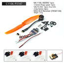 1S 3.7V Micro Brushless Motor MC1106-3800KV with ESC Power Combo Used for Fixed Wing Micro Indoor Airplane F3P Model Airplane